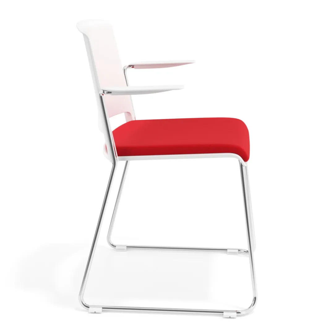 Silla Confidente tapizada con brazos Lotus