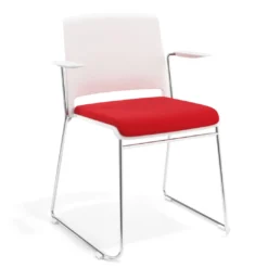 Silla Confidente tapizada con brazos Lotus