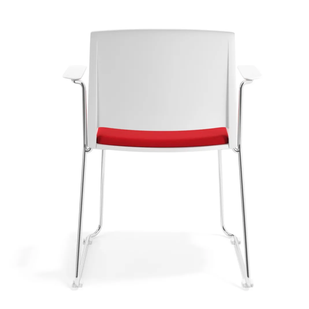 Silla Confidente tapizada con brazos Lotus