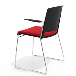Silla Confidente tapizada con brazos Lotus