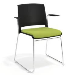 Silla Confidente tapizada con brazos Lotus