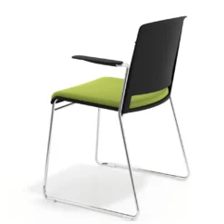 Silla Confidente tapizada con brazos Lotus