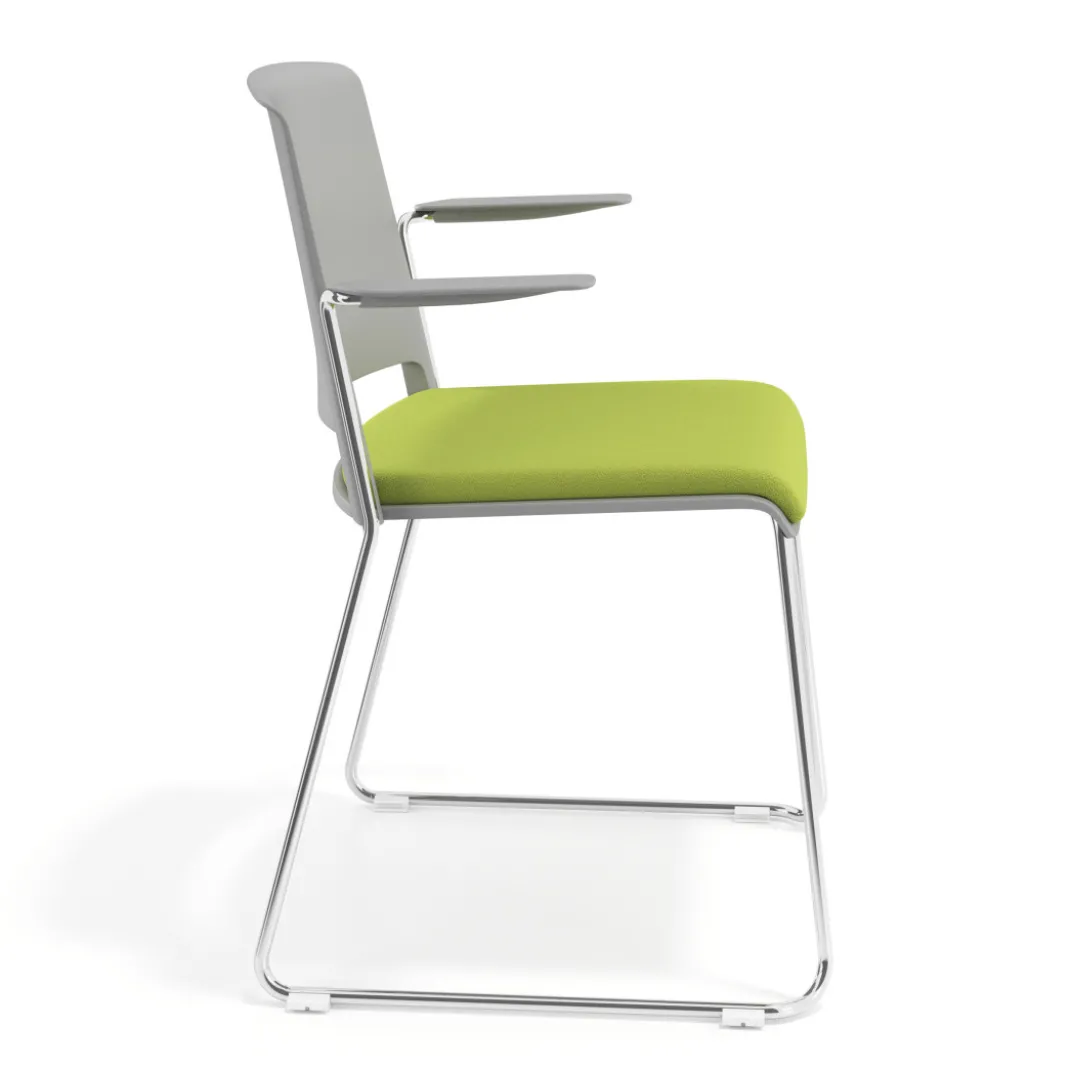Silla Confidente tapizada con brazos Lotus