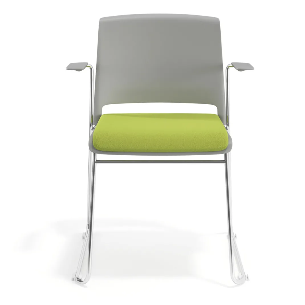 Silla Confidente tapizada con brazos Lotus