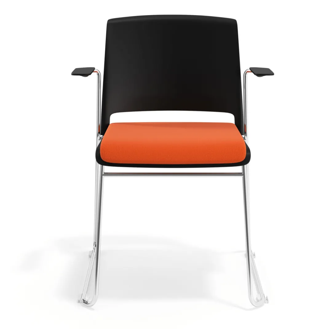 Silla Confidente tapizada con brazos Lotus
