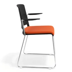 Silla Confidente tapizada con brazos Lotus
