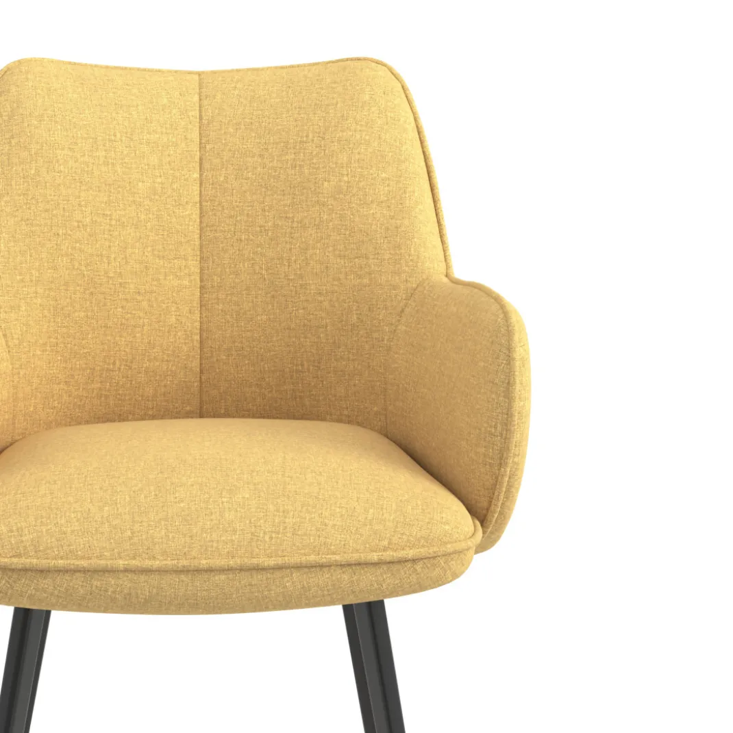 Silla confidente tapizada Gala, estructura 4 patas