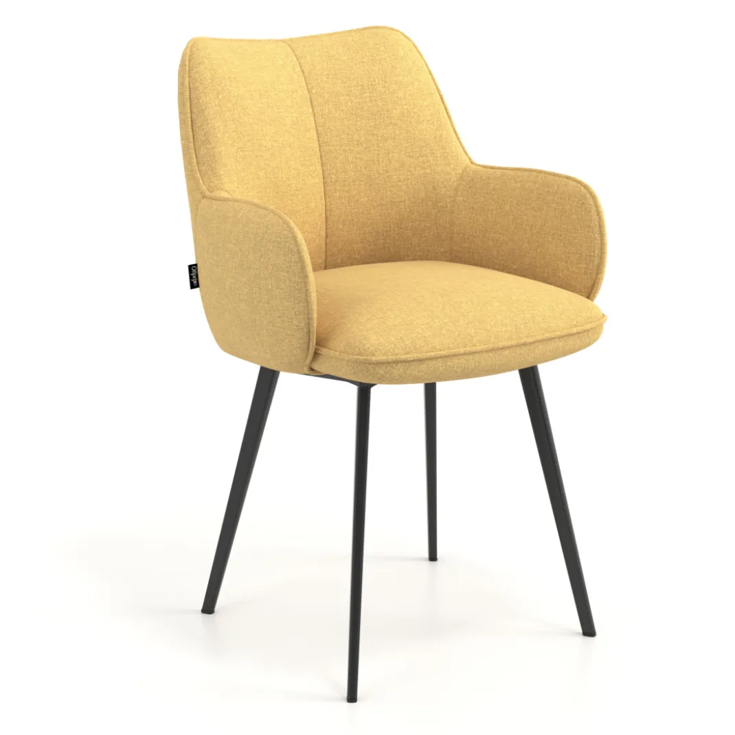 Silla confidente tapizada Gala, estructura 4 patas