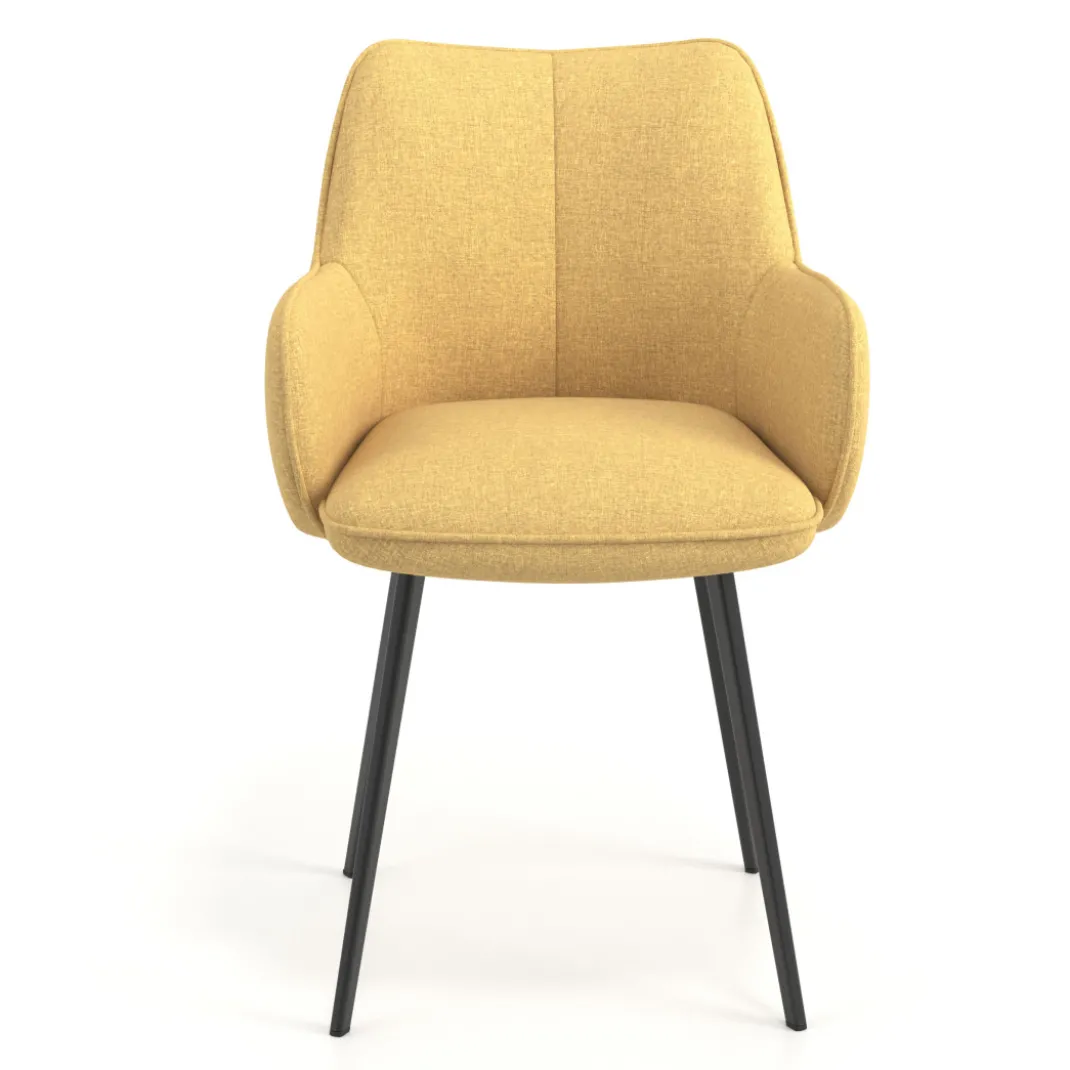 Silla confidente tapizada Gala, estructura 4 patas