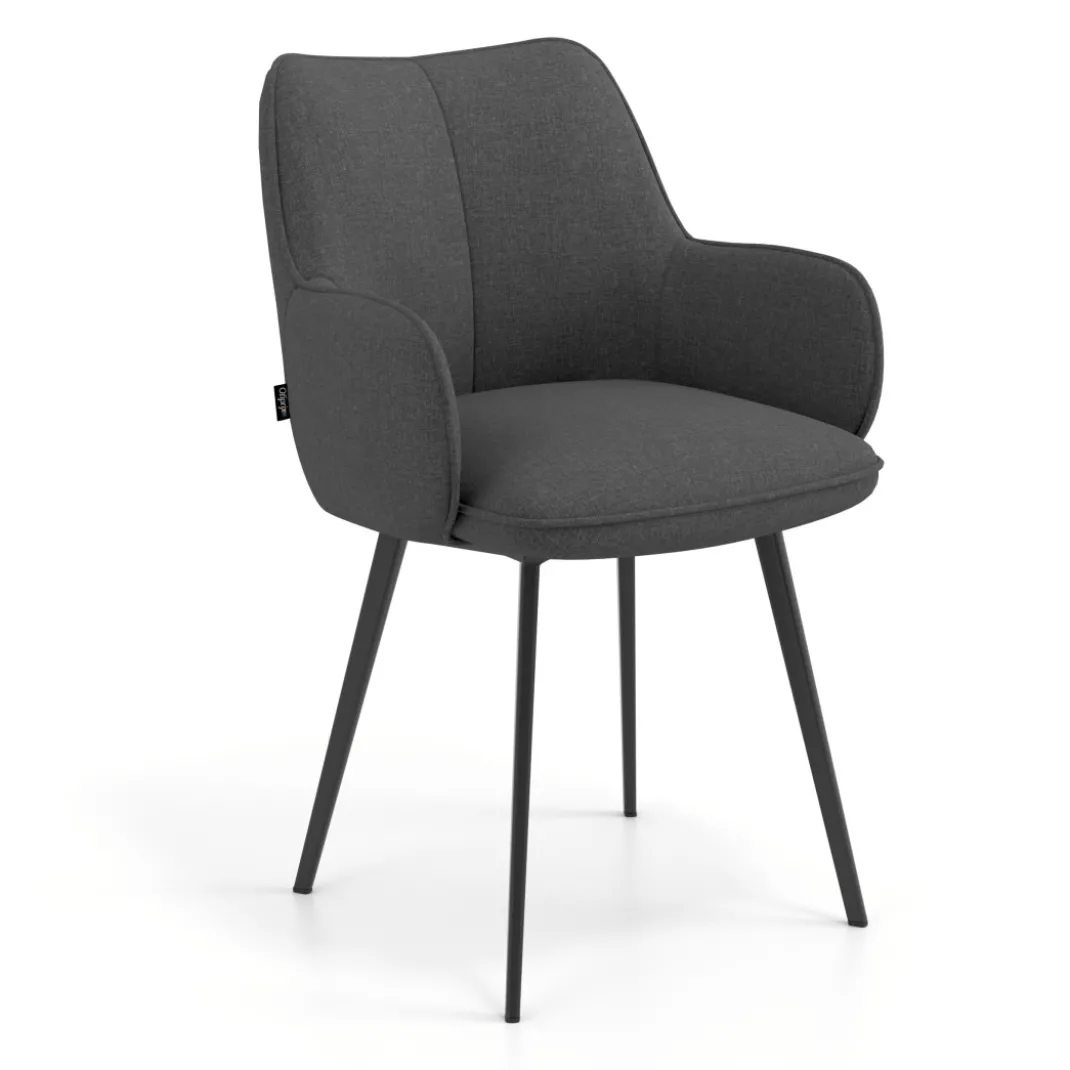 Silla confidente tapizada Gala, estructura 4 patas