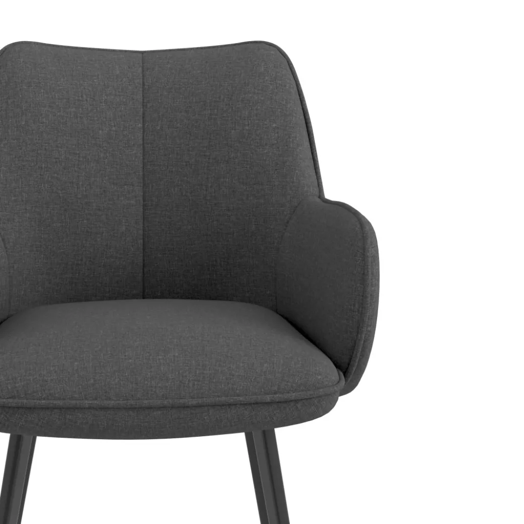 Silla confidente tapizada Gala, estructura 4 patas