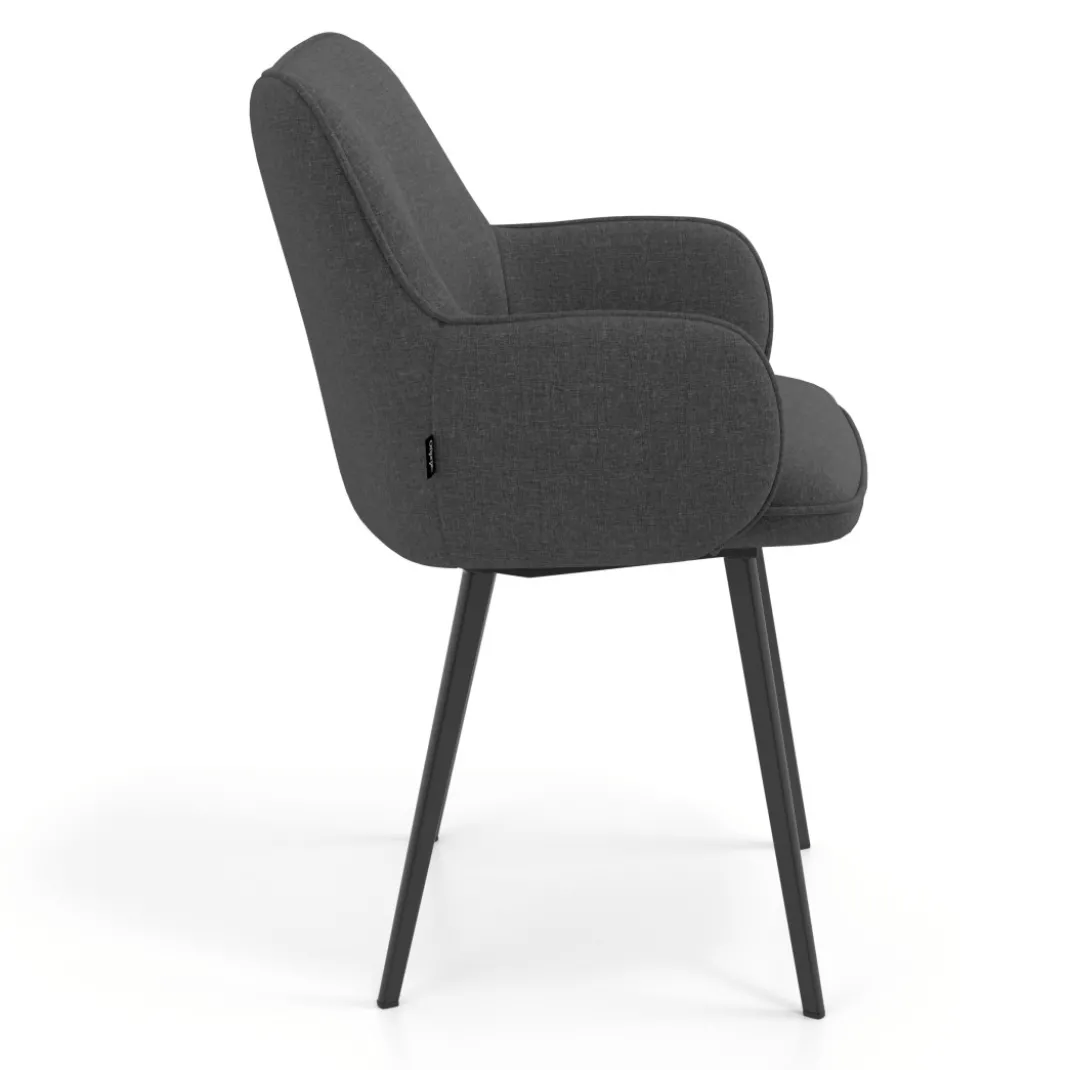 Silla confidente tapizada Gala, estructura 4 patas