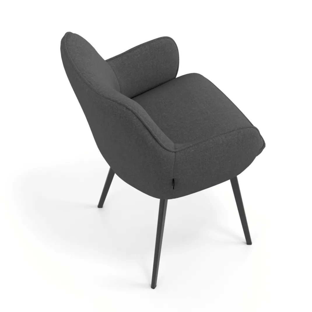 Silla confidente tapizada Gala, estructura 4 patas