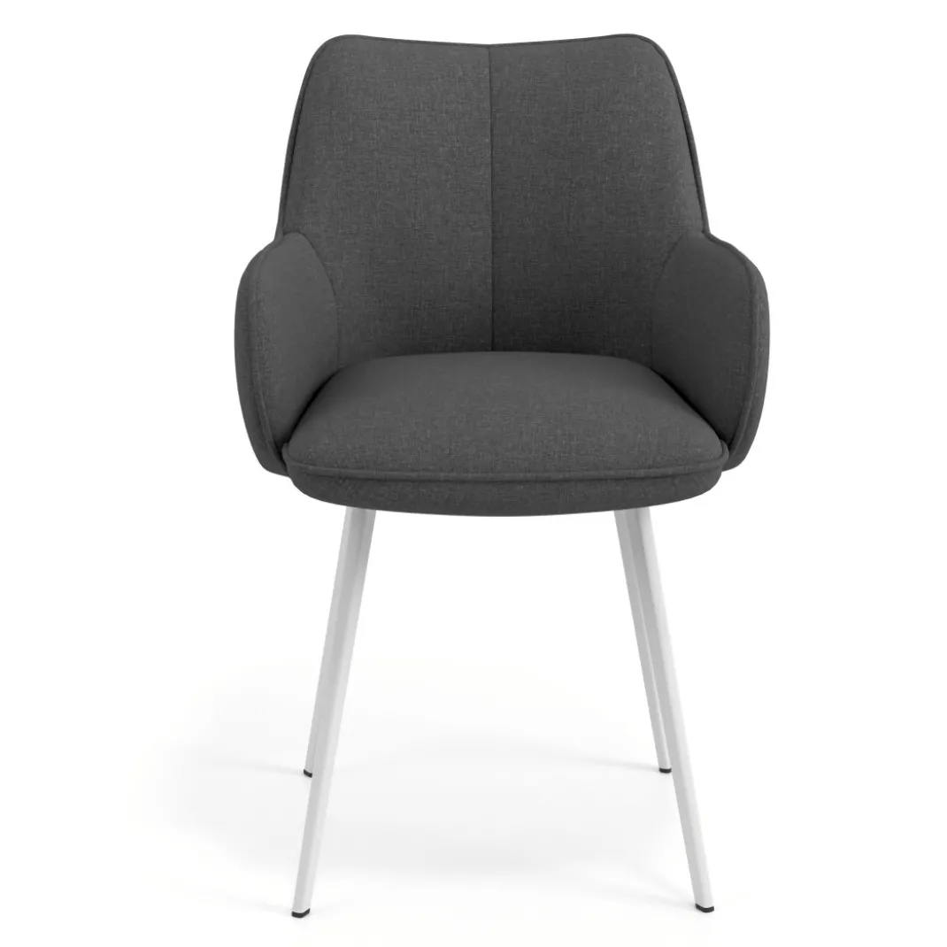 Silla confidente tapizada Gala, estructura 4 patas