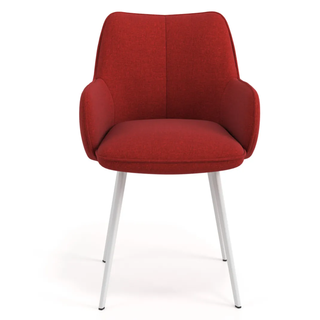 Silla confidente tapizada Gala, estructura 4 patas