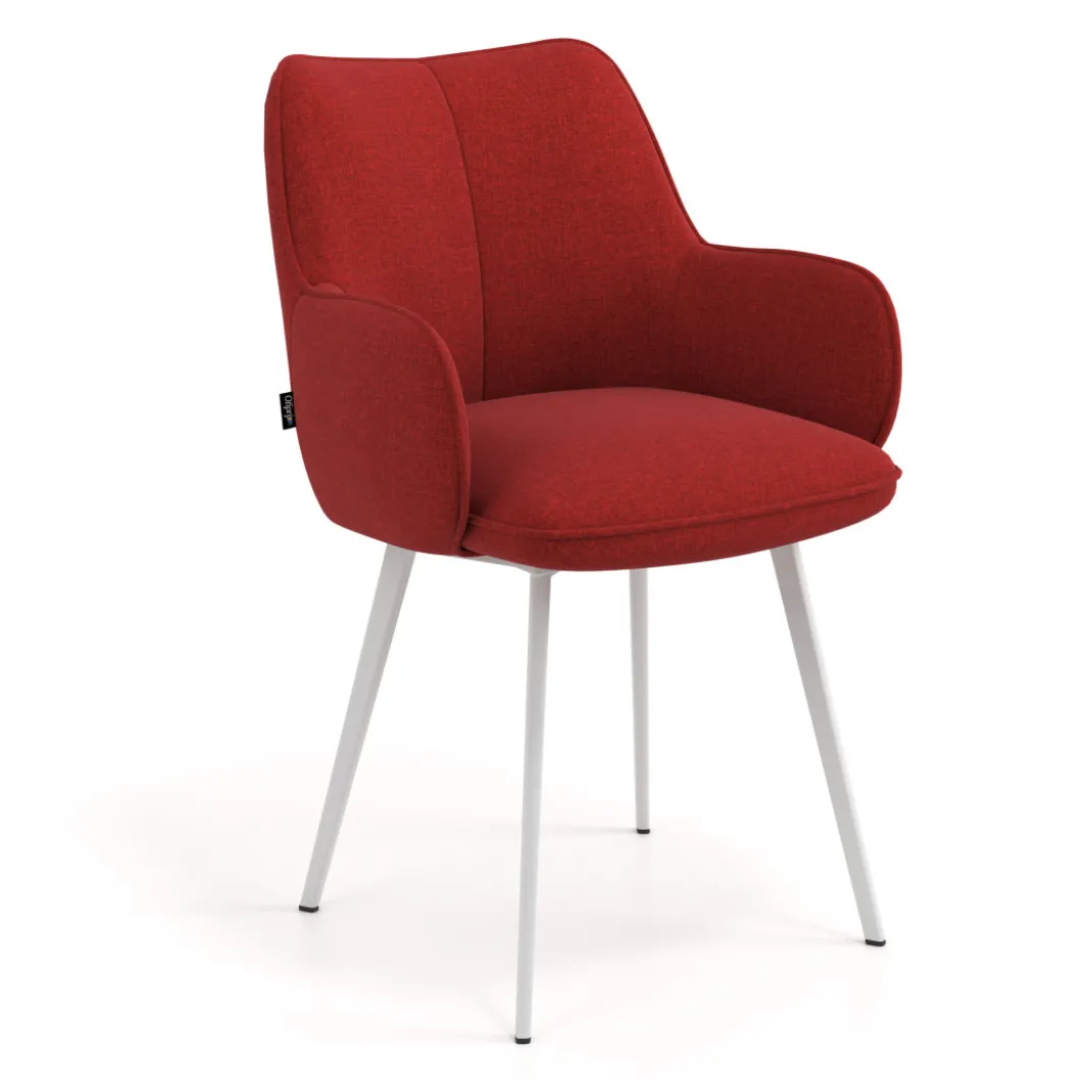 Silla confidente tapizada Gala, estructura 4 patas