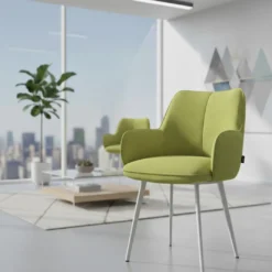 Silla confidente tapizada Gala, estructura 4 patas