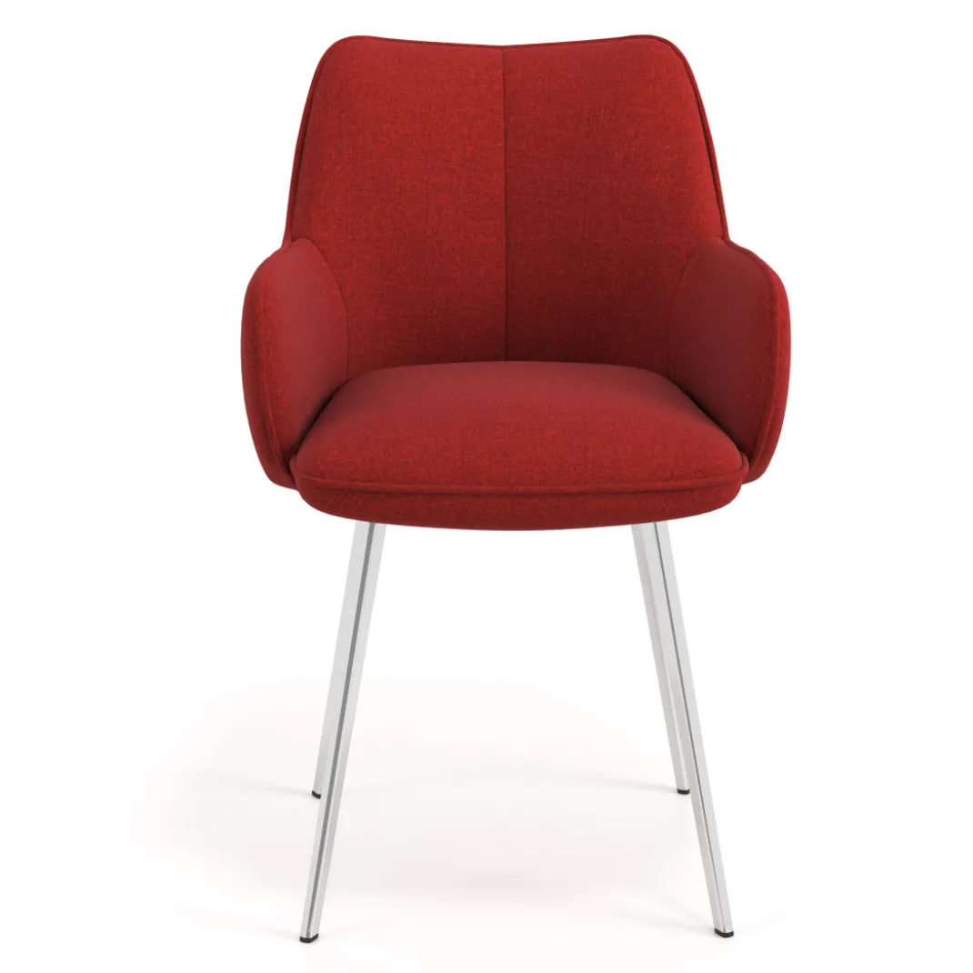 Silla confidente tapizada Gala, estructura 4 patas