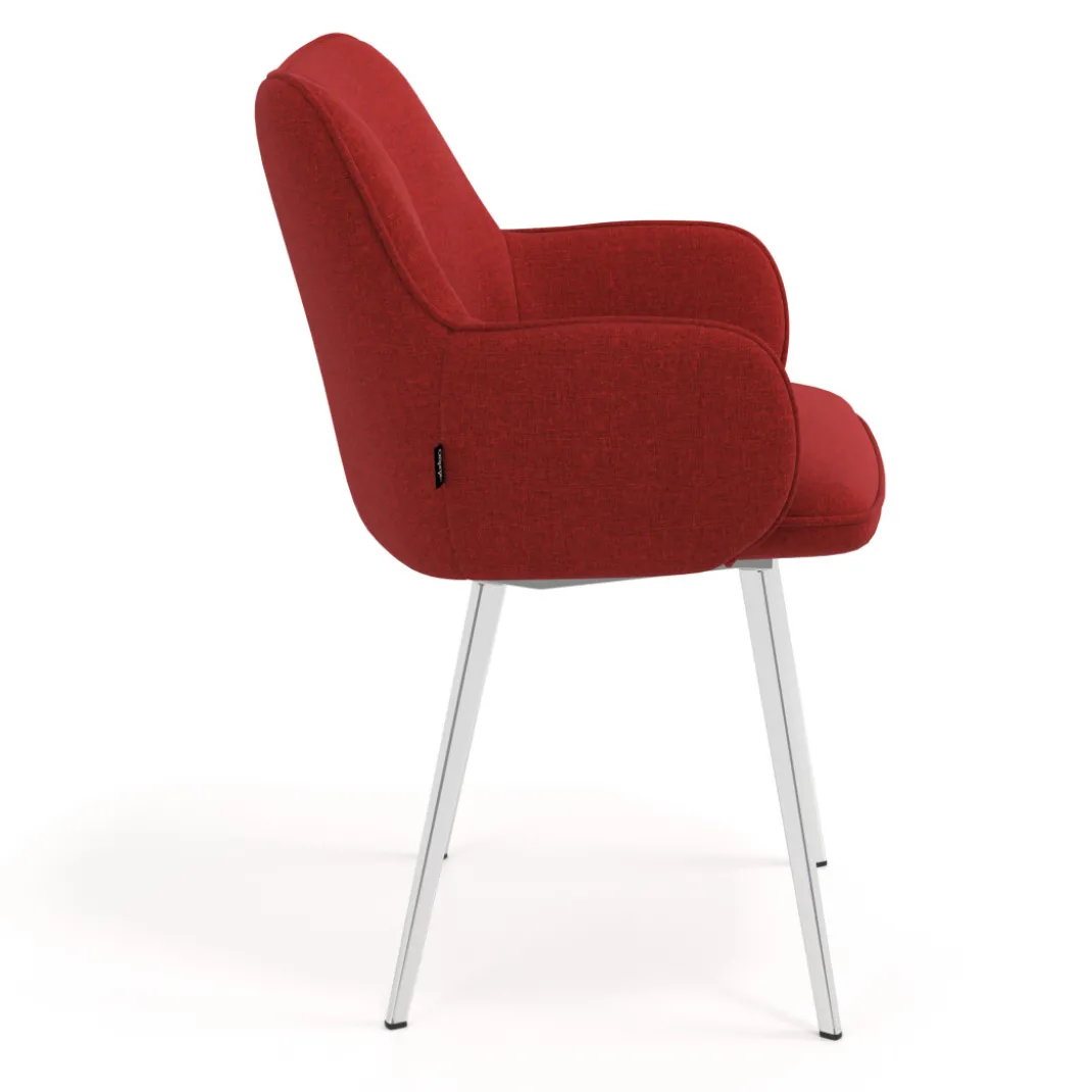 Silla confidente tapizada Gala, estructura 4 patas