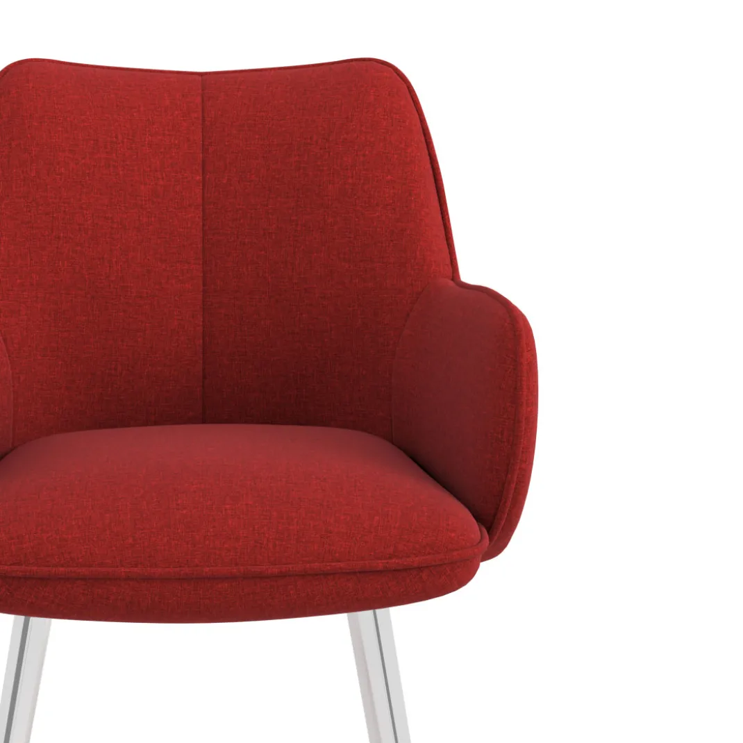 Silla confidente tapizada Gala, estructura 4 patas