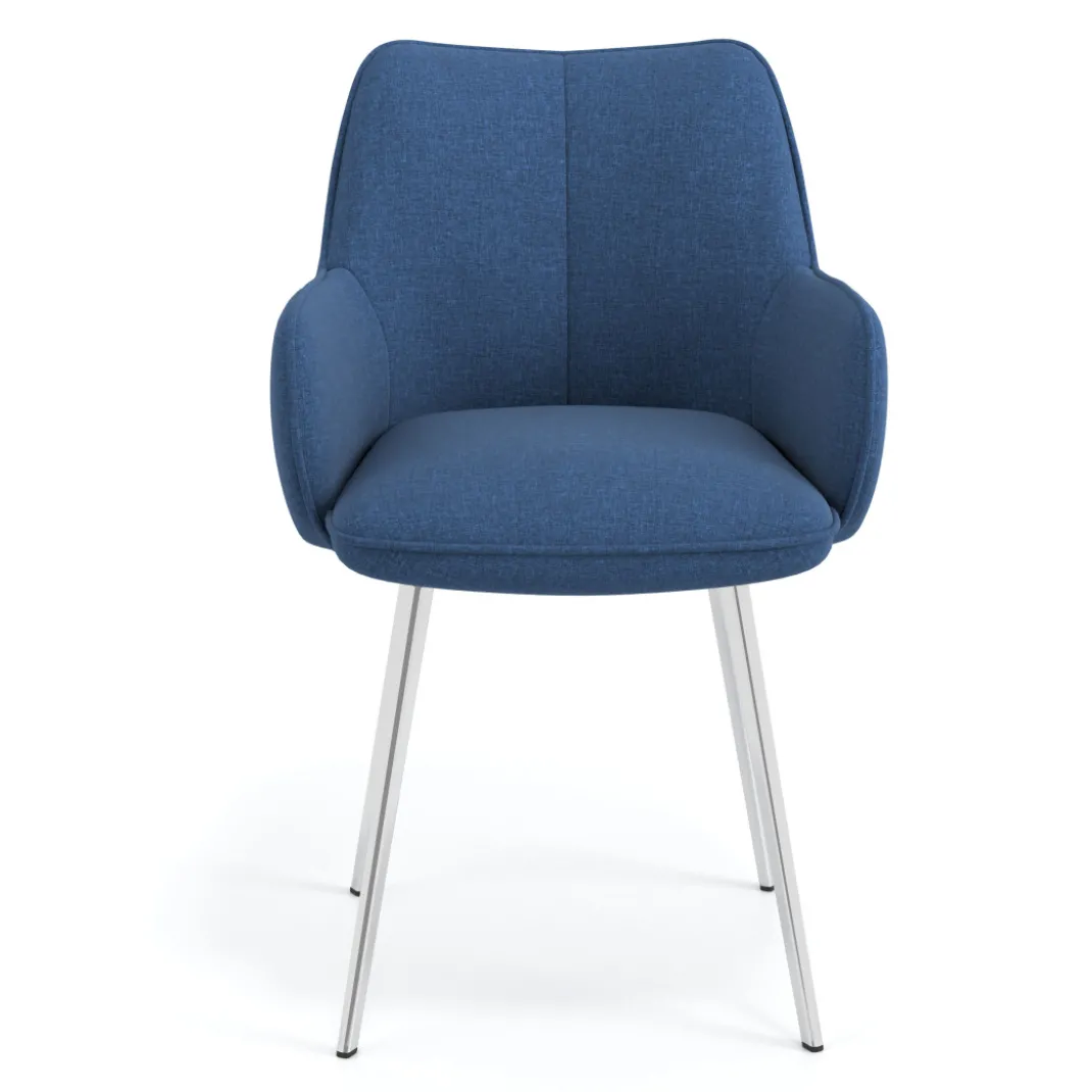 Silla confidente tapizada Gala, estructura 4 patas