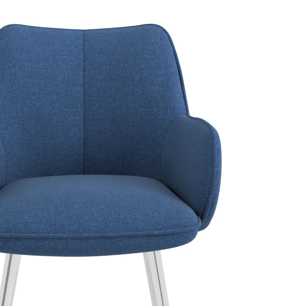 Silla confidente tapizada Gala, estructura 4 patas