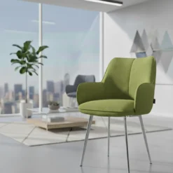 Silla confidente tapizada Gala, estructura 4 patas