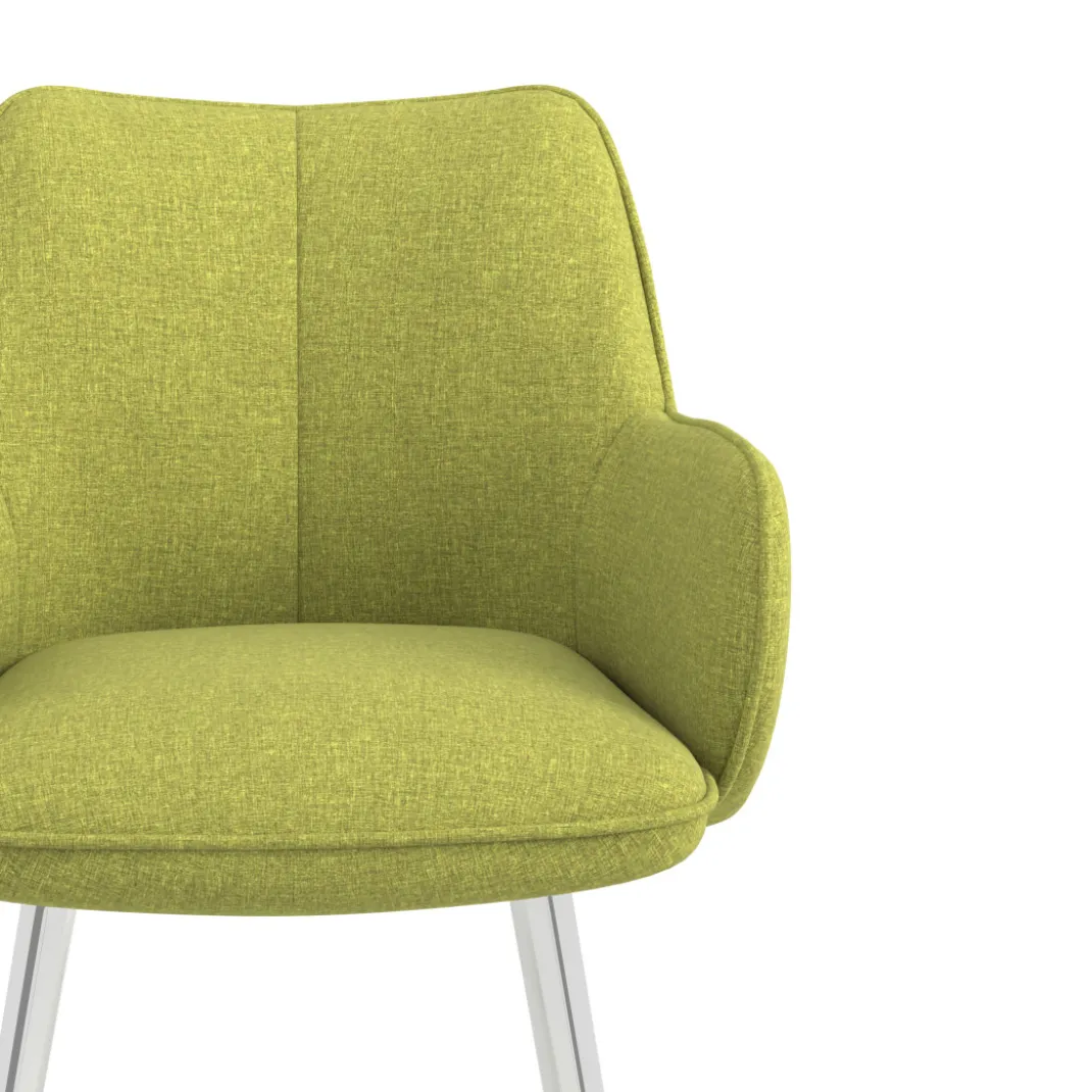 Silla confidente tapizada Gala, estructura 4 patas