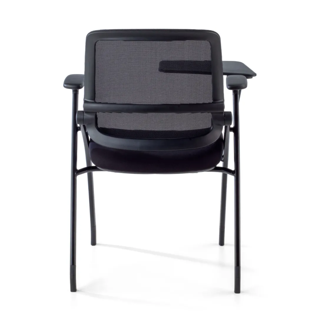 Silla con pala de escritural Flexia, respaldo de red, plegable