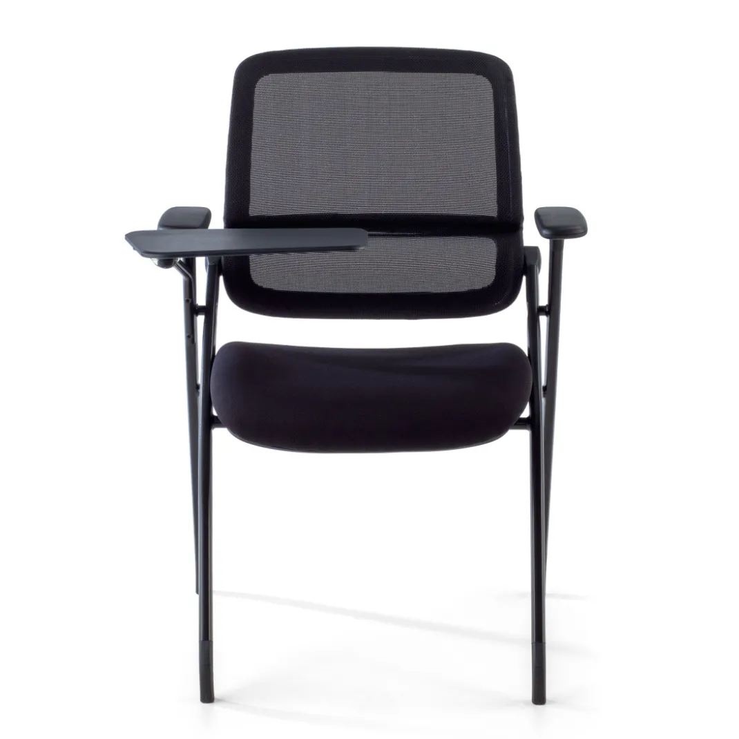 Silla con pala de escritural Flexia, respaldo de red, plegable