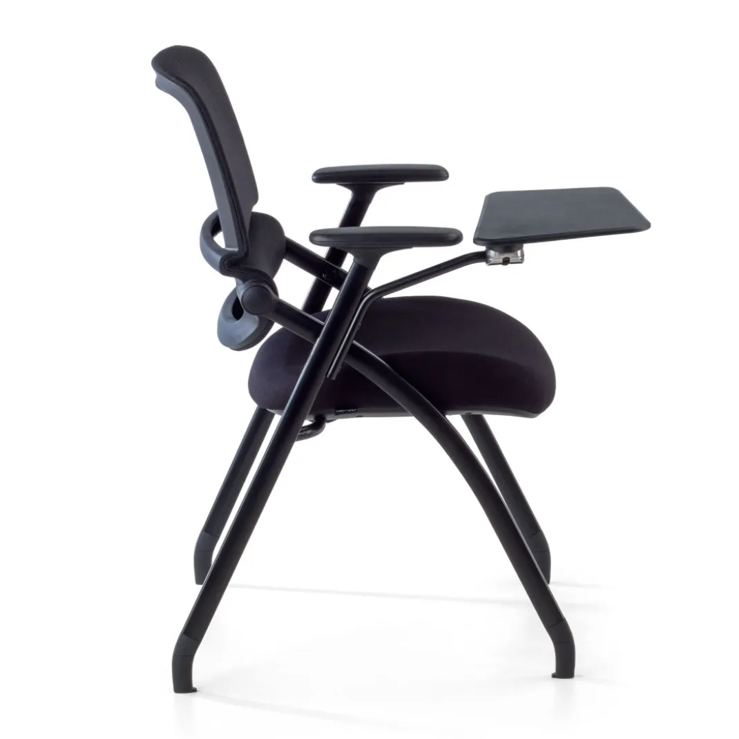 Silla con pala de escritural Flexia, respaldo de red, plegable