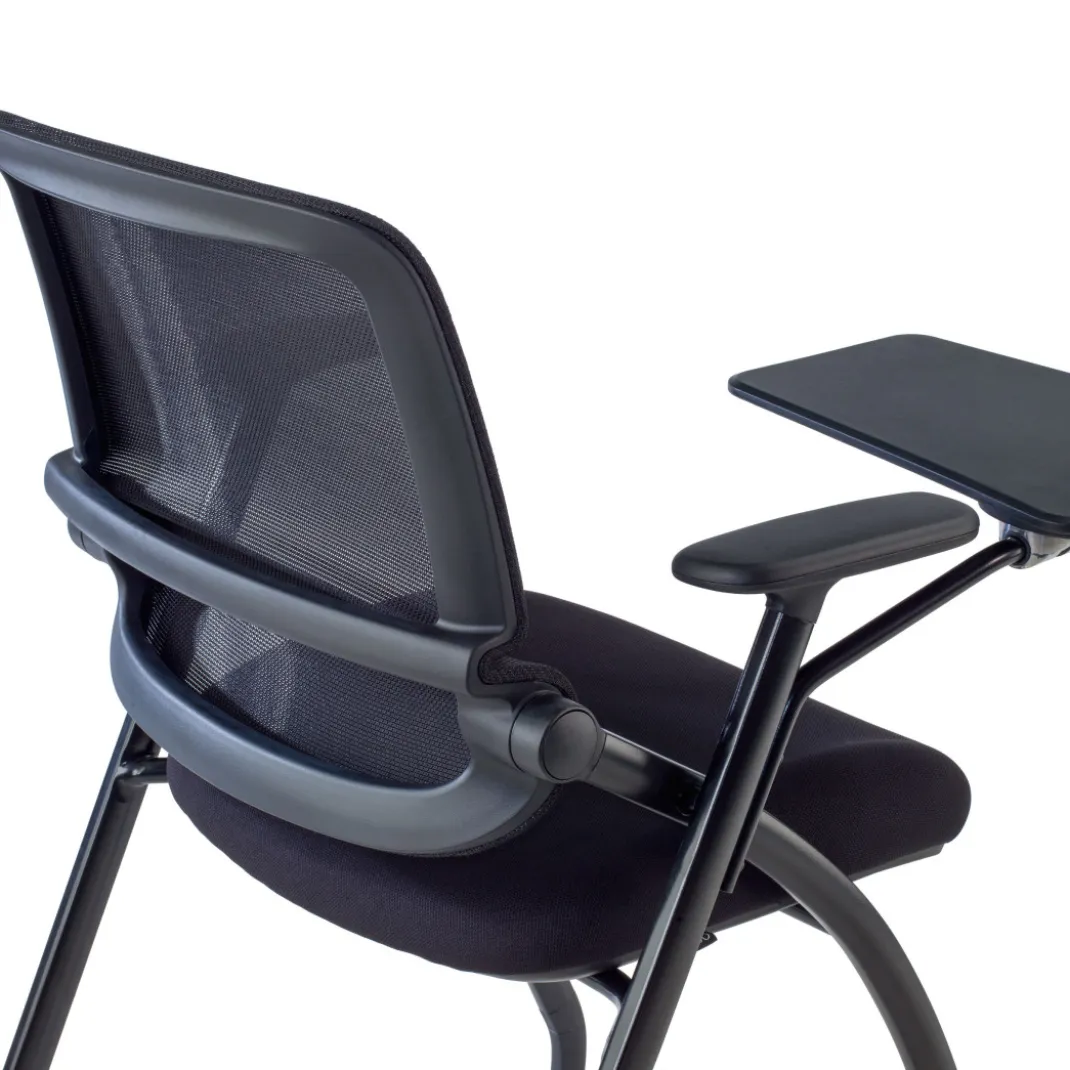 Silla con pala de escritural Flexia, respaldo de red, plegable