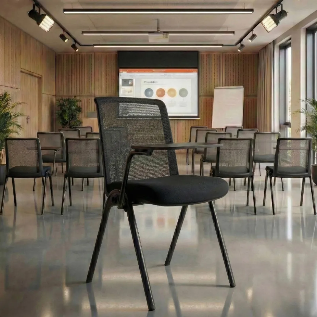 Silla de conferencias Versa con pala, respaldo de red, apilable