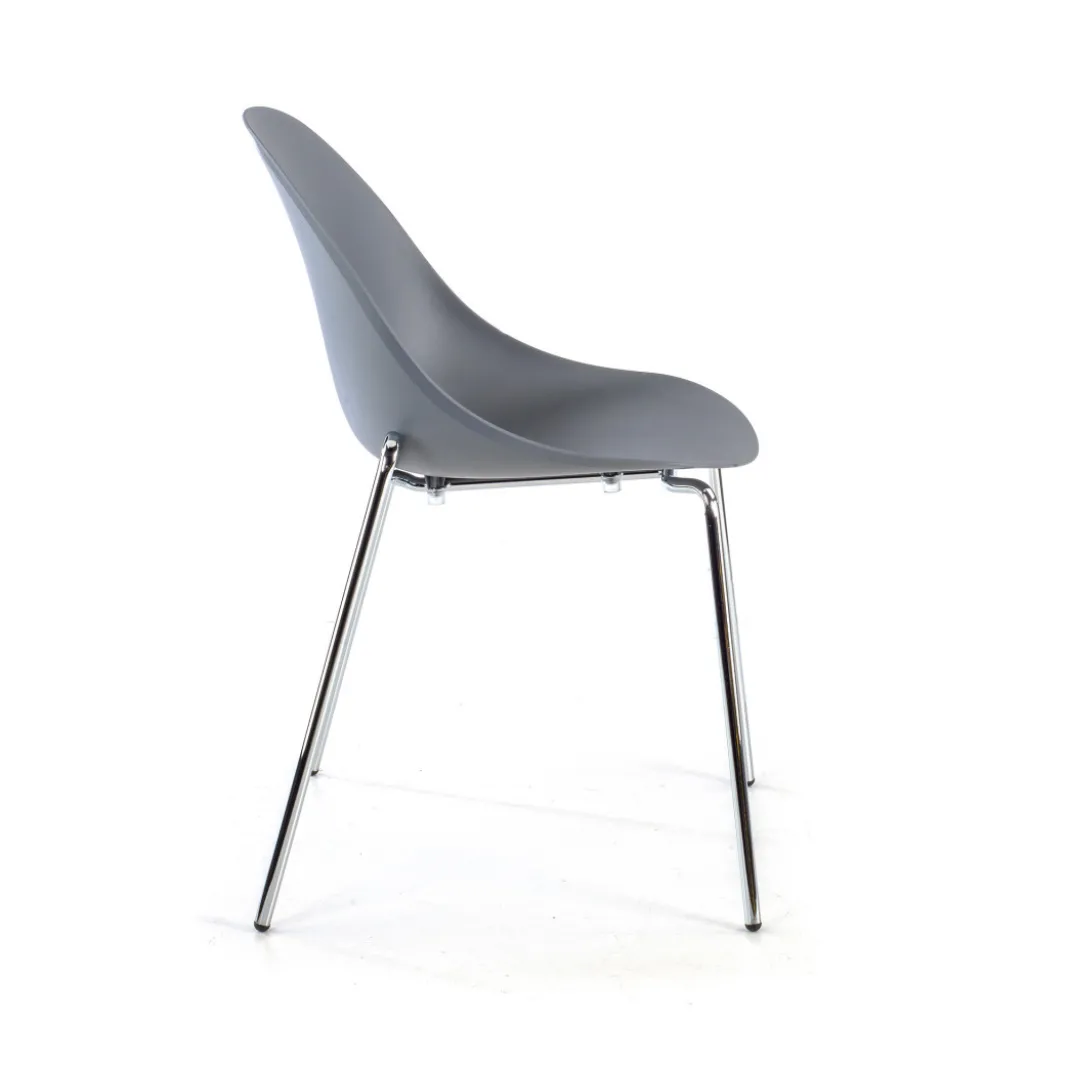 Silla de confidente Flow, 4 patas, estructura acero, apilable