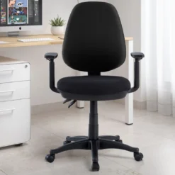Silla de escritorio en tela Eco Con Brazos, mecanismo asyncron