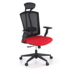 Silla de oficina Baron, reposacabezas, brazos 3D, red