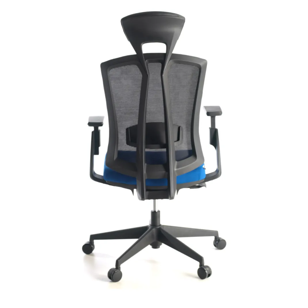 Silla de oficina Baron, reposacabezas, brazos 3D, red