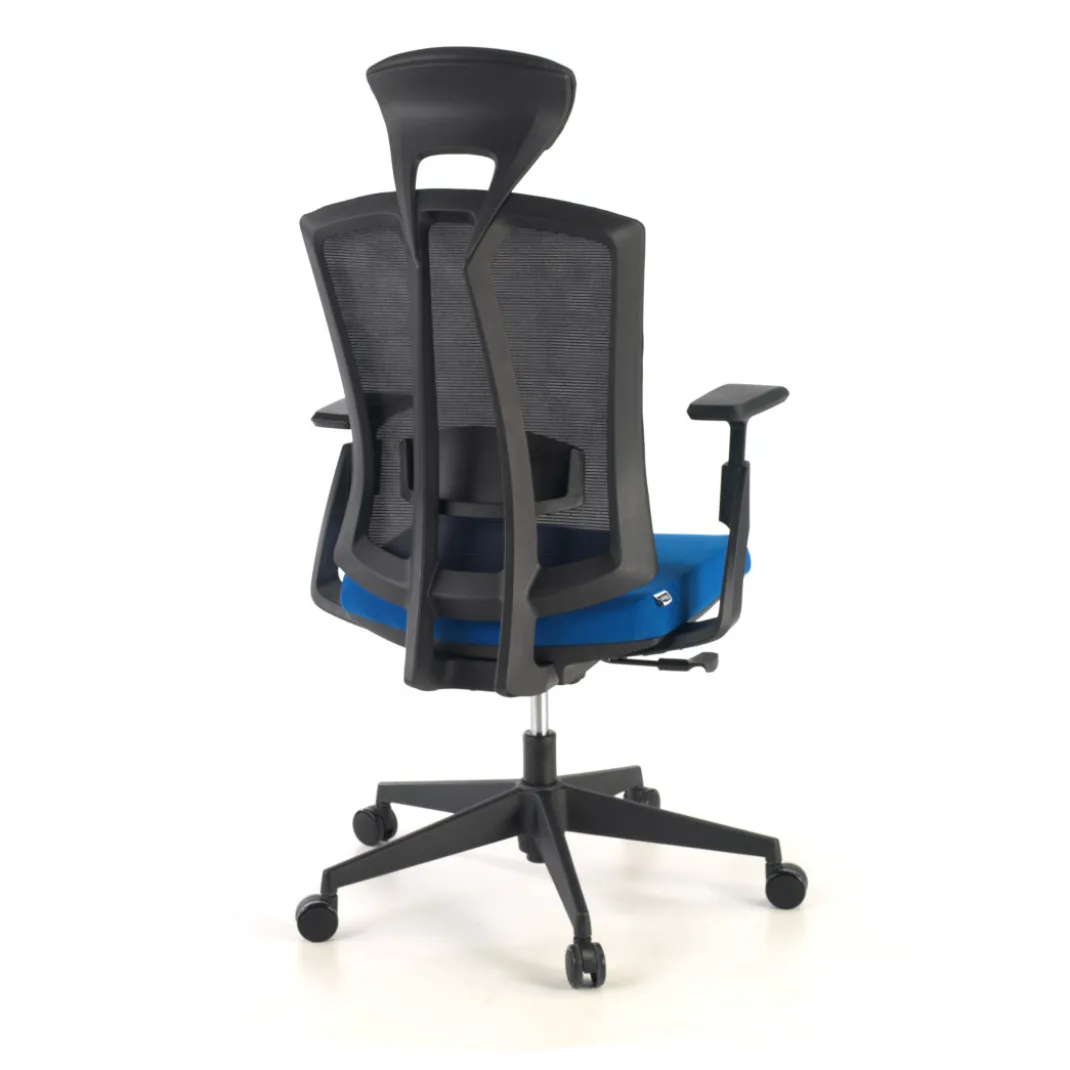 Silla de oficina Baron, reposacabezas, brazos 3D, red