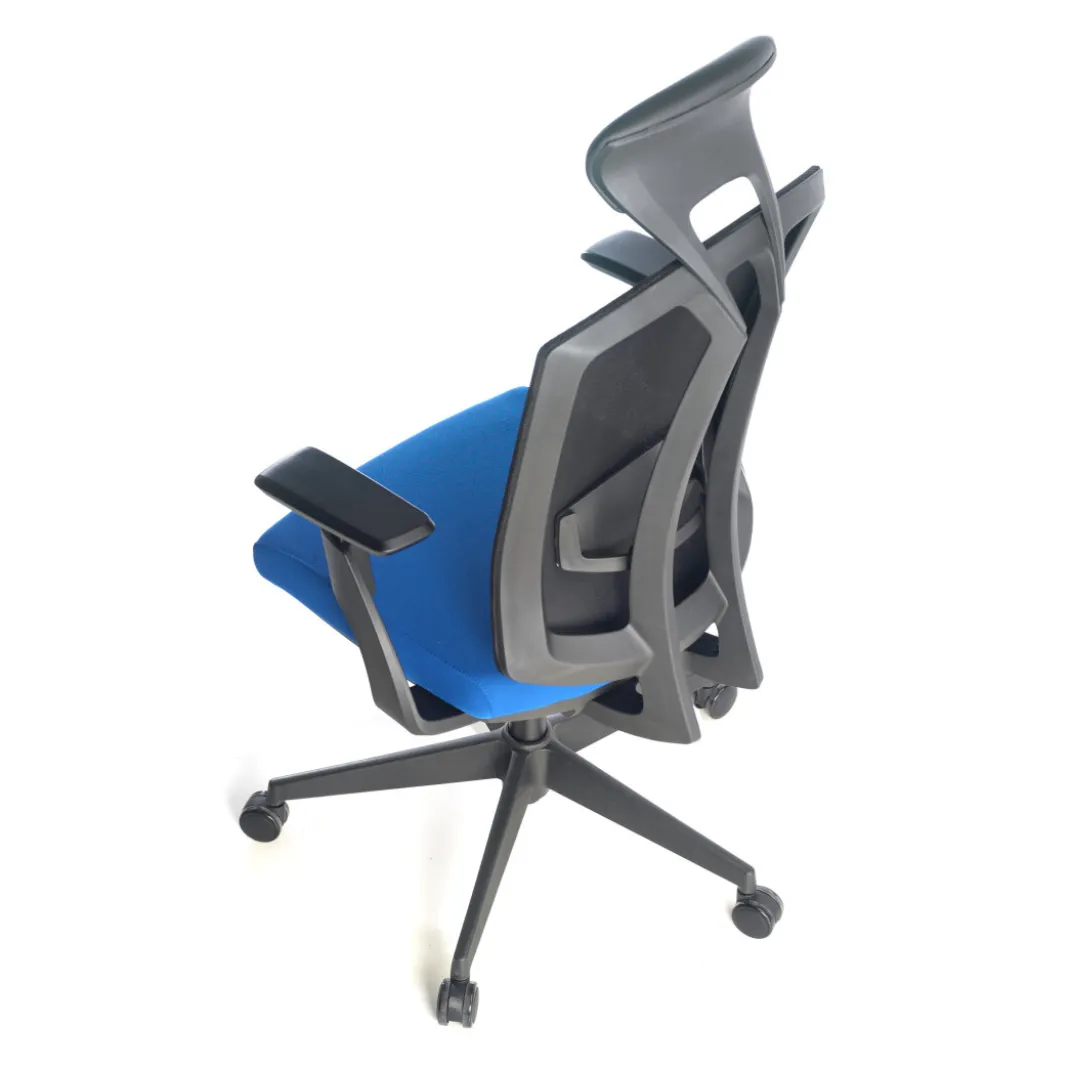 Silla de oficina Baron, reposacabezas, brazos 3D, red