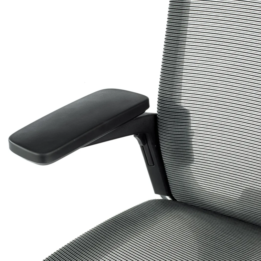 Silla de oficina ergonómica aluminio Duna red negra