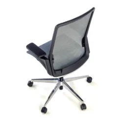 Silla de oficina ergonómica aluminio Duna red negra