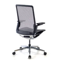 Silla de oficina ergonómica aluminio Duna red negra