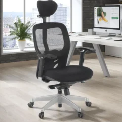 Silla de oficina ergonómica Madonna con reposacabezas
