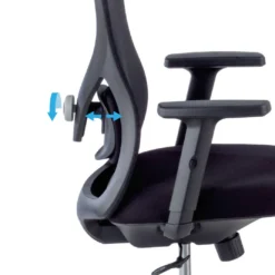 Silla de Oficina Ergonómica Prime black, brazos regulables
