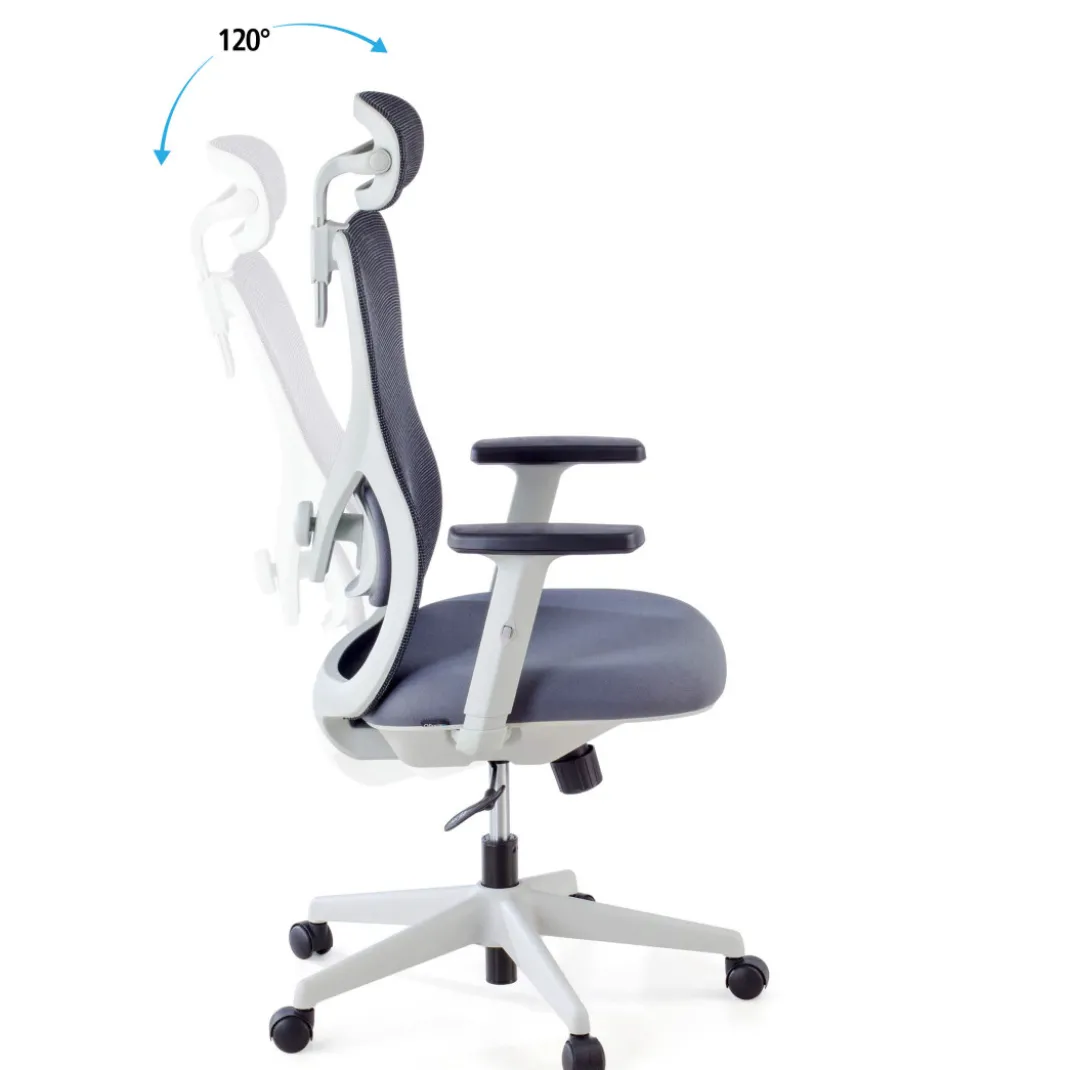 Silla de Oficina Ergonómica Prime white, brazos regulables