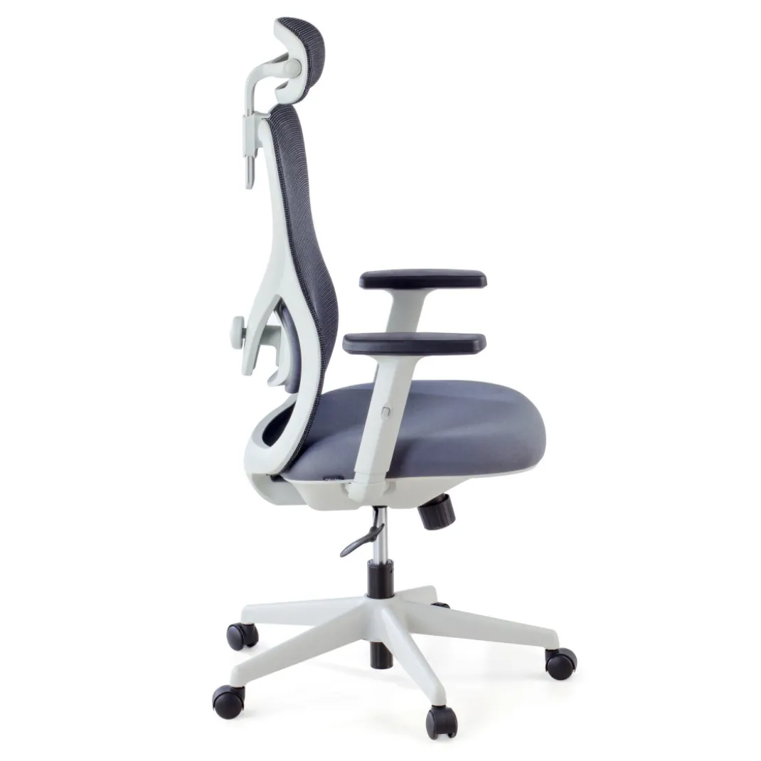 Silla de Oficina Ergonómica Prime white, brazos regulables