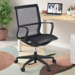 Silla de oficina giratoria Ice white red