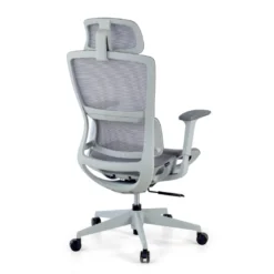 Silla de oficina Gravity White, reposacabezas, brazos 3D, red