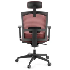 Silla de oficina Kendo, brazos ajustables, reposacabezas, red