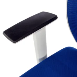 Silla de oficina Kendo white, brazos ajustables, reposacabezas, red